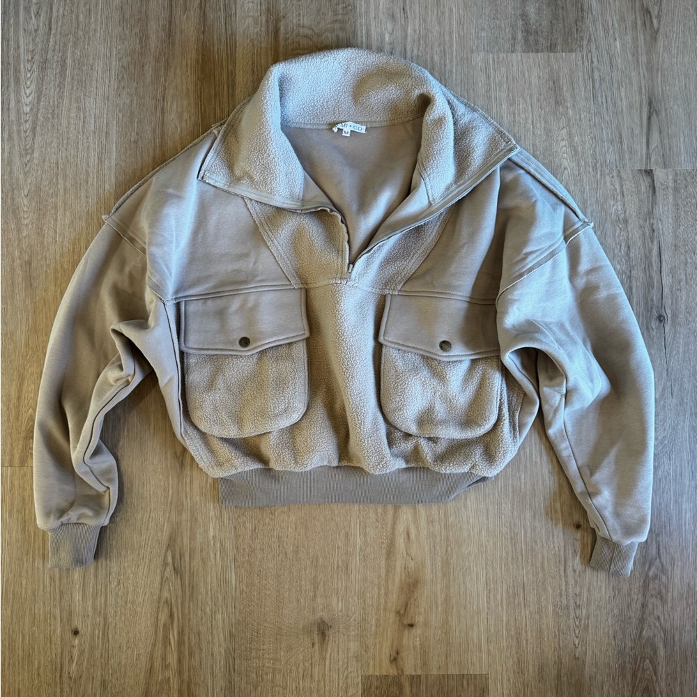 MI + CO Cozy Tan Fleece Jacket